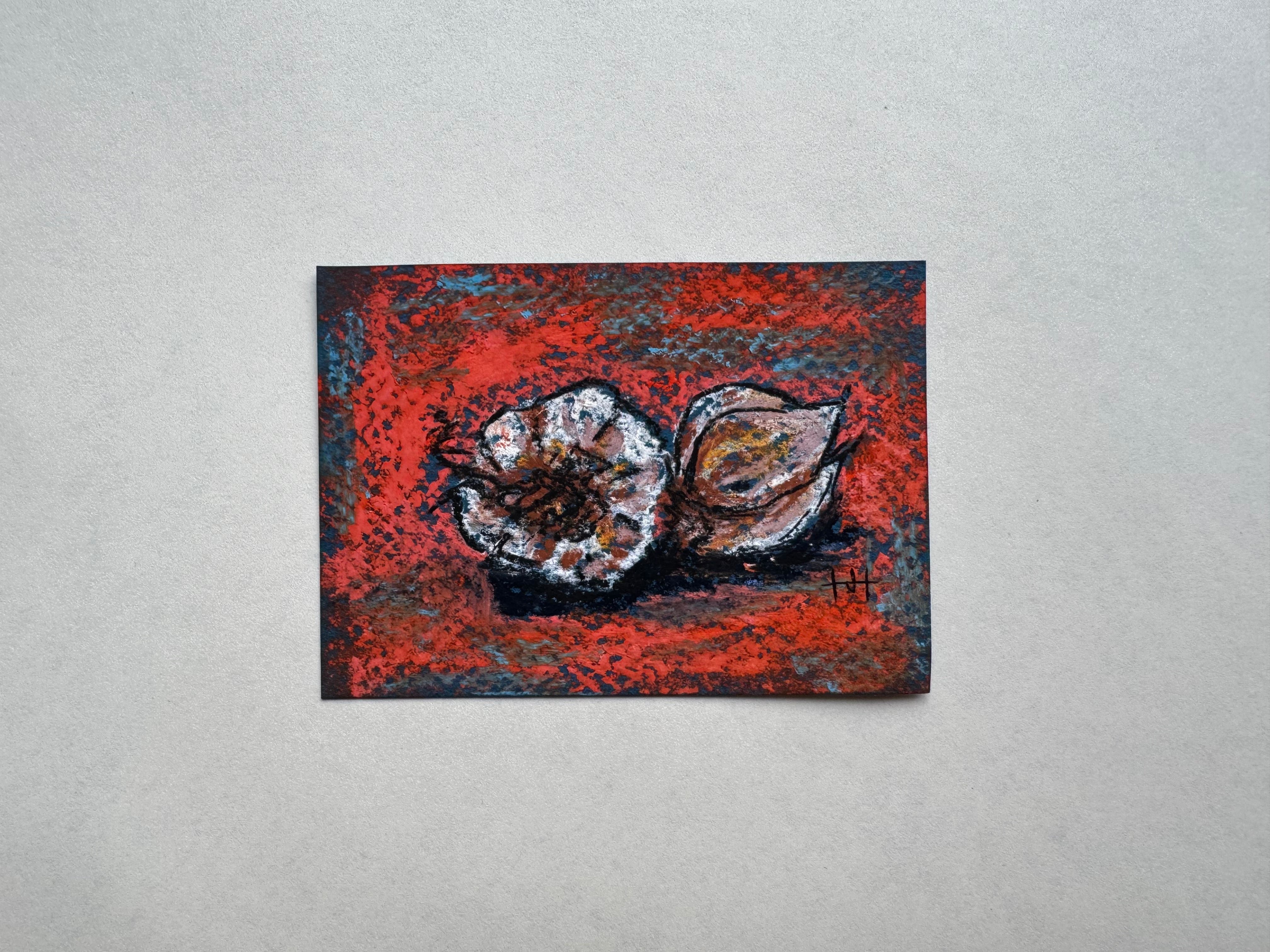 Mini Soft Pastel Still Life - Garlic