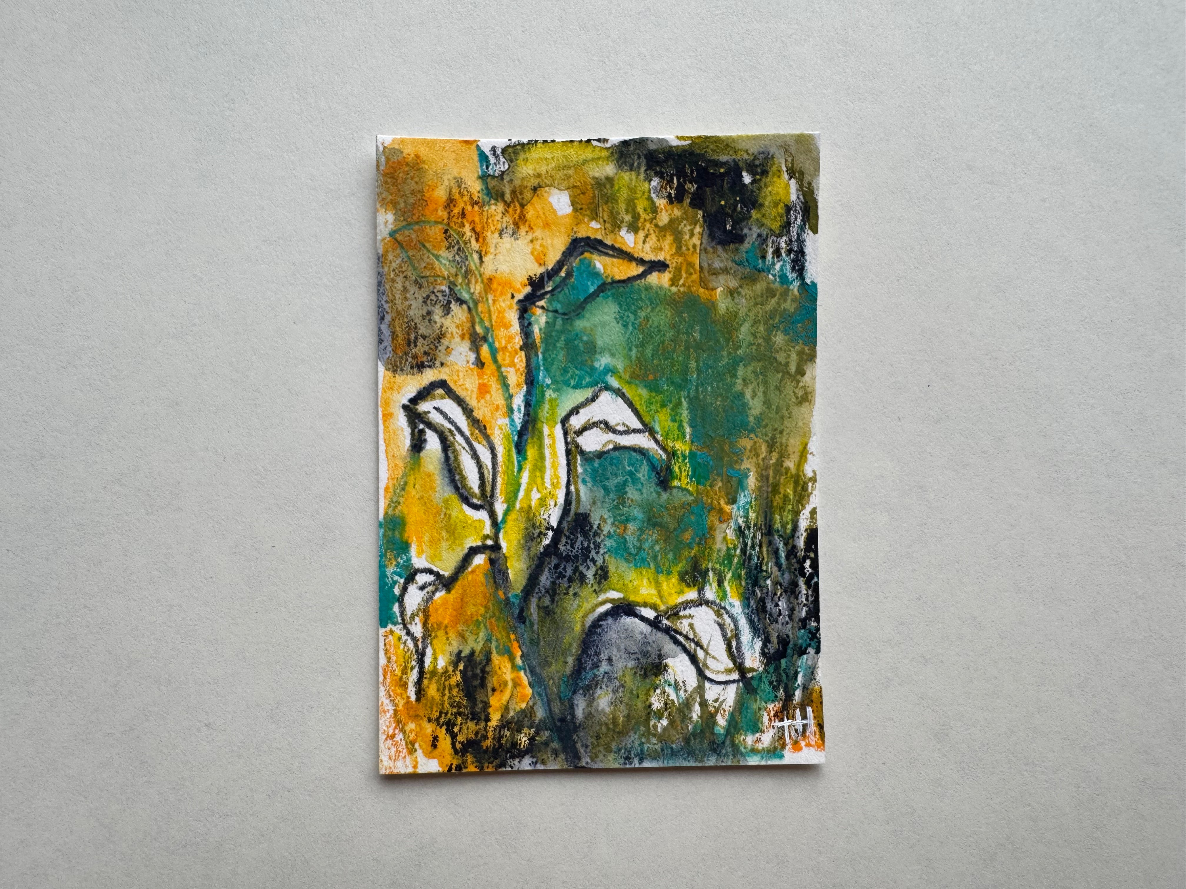 Mini Watercolor Botanical Abstract