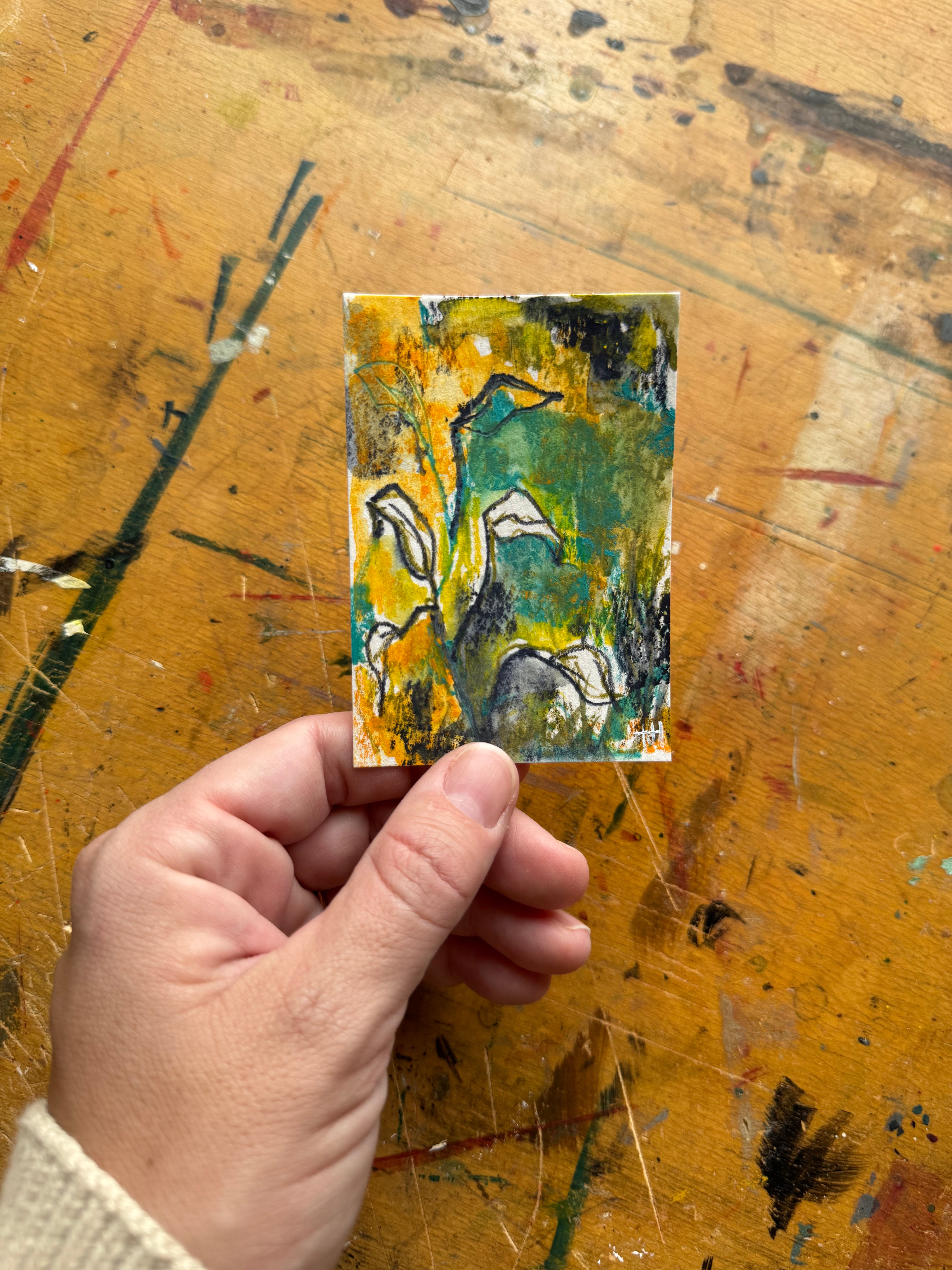 Mini Watercolor Botanical Abstract